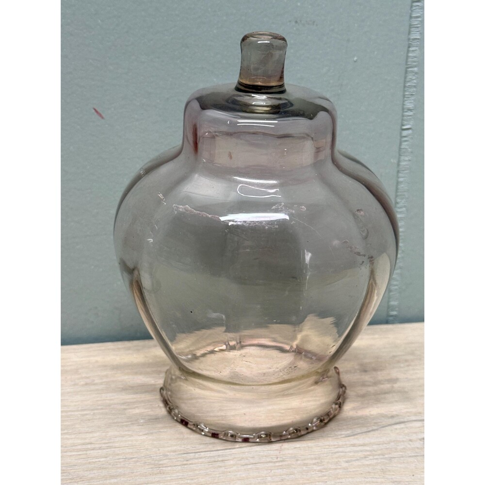 Vintage Celeste Pale Pink Glass Votive Cup, HOMCO Peg Candle Holder